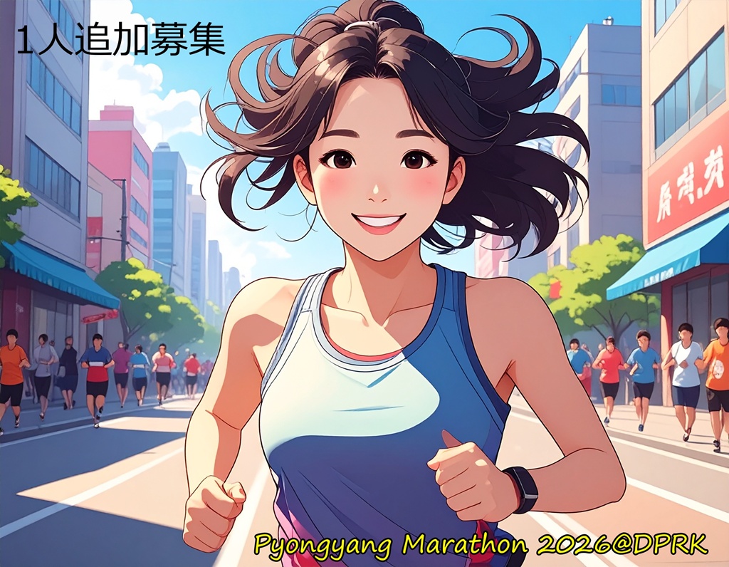 1人追加募集・平壌マラソン（A日程・シングル利用）